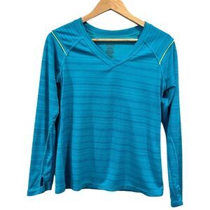 Jockey Blue Lightweight V neck loose fitting athletic top size M